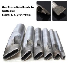 Oval Hollow Punch Leather Tool 2mm to 28mm for Crafting Belts and Straps