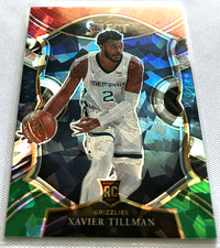 2020-21 Select Basketball Xavier Tillman Red White & Green Cracked Ice Rookie