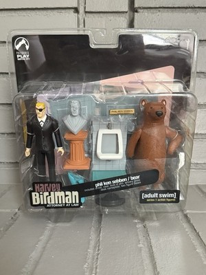 HARVEY BIRDMAN Action Figures ADULT SWIM Phil Ken Sebben BEAR