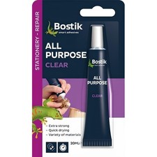Image of Bostik All Purpose Adhesive 20ml Blister Clear Glue Craft Repair Strong Bond UK