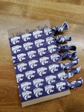 Kansas State Wildcats Set of Seven FOE Hair Ties Kansas State Elastic Hair Ties