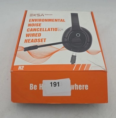 EKSA Telecom H2 Noise Cancelling Bluetooth Headset, Black