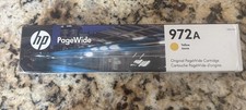 New UNOPENED Box HP 972A Yellow Genuine PageWide Cartridge, L0R92AN