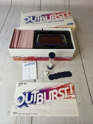 Hasbro Outburst! The Explosive Top 10 Lists Board Game 2016 - Complete, MINT!