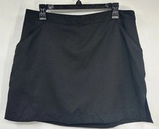 Coral Bay Golf Skort Women’s Sz 12P Black Pockets Side Zip Tennis Pickleball