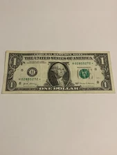 2017 $1 One Dollar Bill Star Note.  (H8-St. Louis) H02855272*
