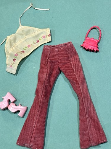 Barbie My Scene / Fashion Fever Boho Boot Leg Cut Corduroy Pants & Top Set ๐ธ - Picture 4 of 9