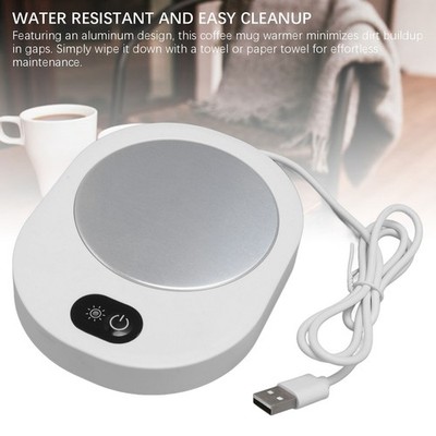 Coffee Cup Warmer Aluminum 50  Constant Temp 13W Easy Cleanup Electric Heated