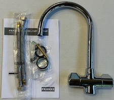 Franke Danube J Spout Traditional Twin Lever Chrome Kitchen Mixer Tap - GRADED