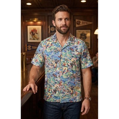Reyn Spooner Art of Eddy Y Aloha Shirt Men's XL Cotton Colorful