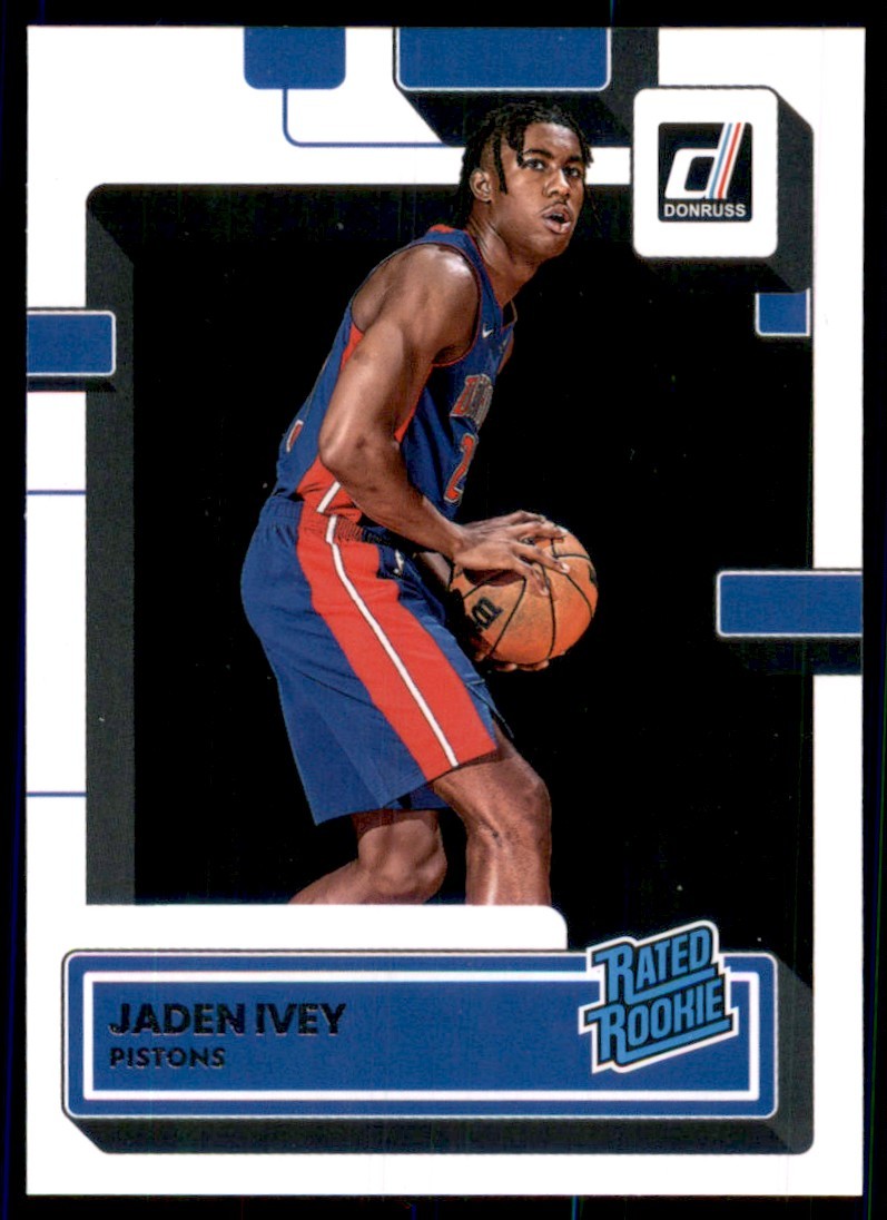 2022-23 Donruss Rated Rookies Signatures Jaden Ivey Rookie Detroit Pistons #205