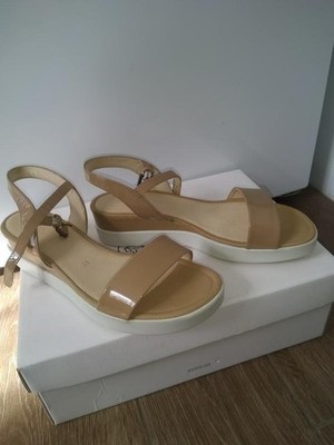 Women Ecco Heels Beige Leather 38 #3RL6