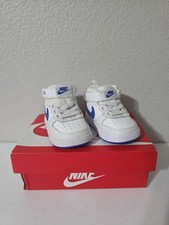 Nike Court Borough Mid 2 TDV Toddler Shoes Size 3C Summit White Royal CD7784-113