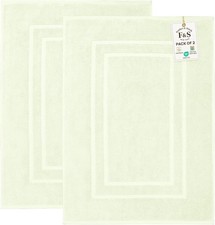 2-Piece Bath Mats 100 Cotton Terry 1000 GSM Soft Absorbent Frost