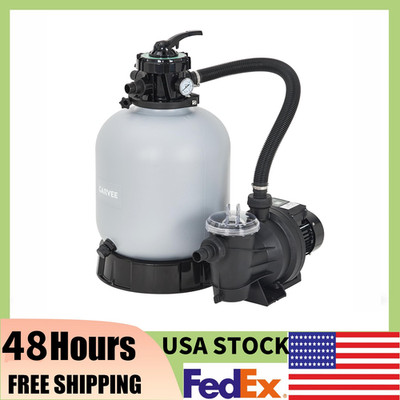 10/12/13/16/19'' Ground Pool Sand Filter Pump w/Timer 1/3HP/1/2HP/3/4HP/1HP/1.5HP
