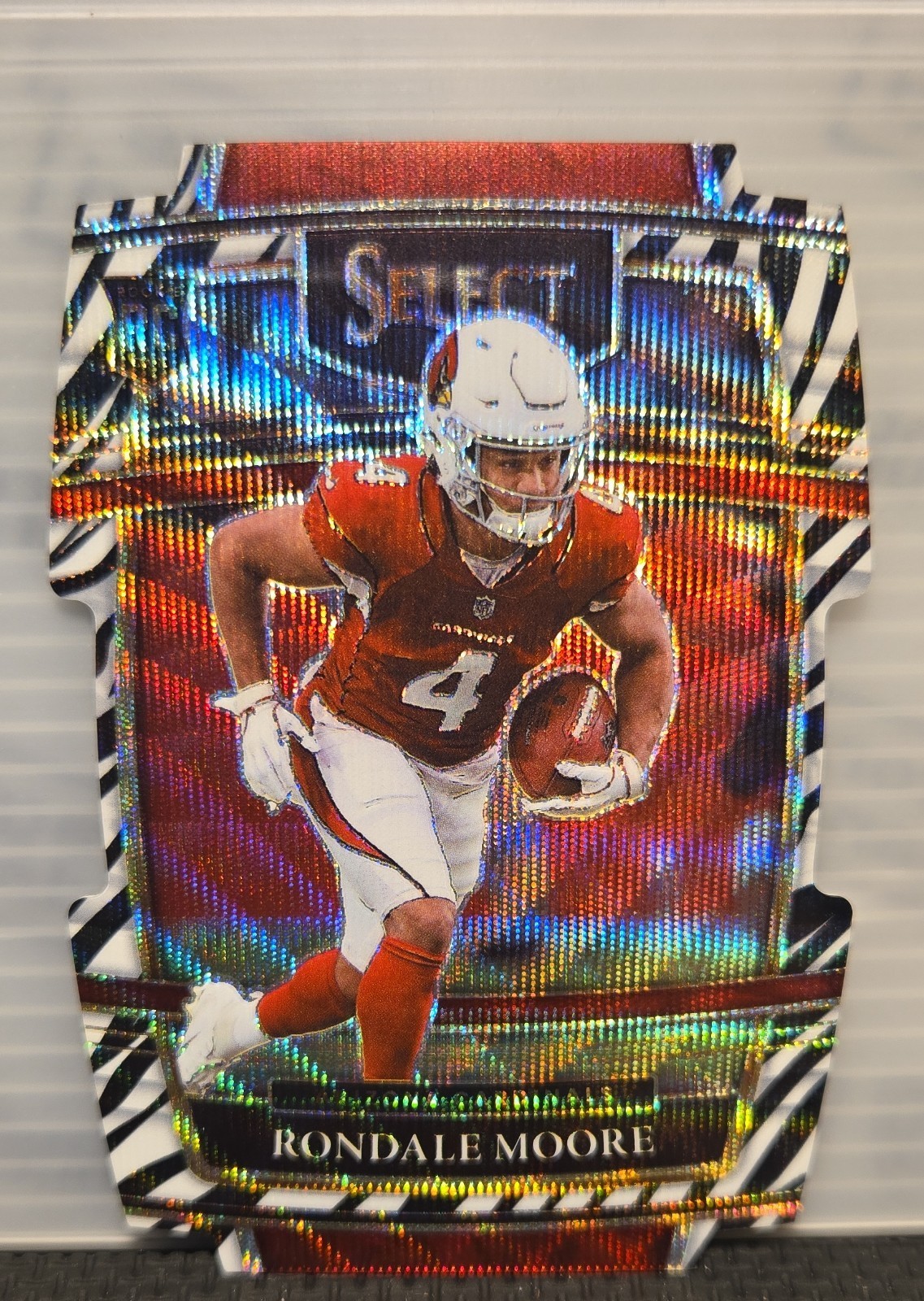 2021 Panini Select - Concourse Rondale Moore #58 Zebra Prizm Die-Cut (RC)