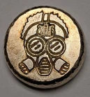 1 oz .999 Silver ~ Black Hand Bullion ~ GAS MASK Design BHB