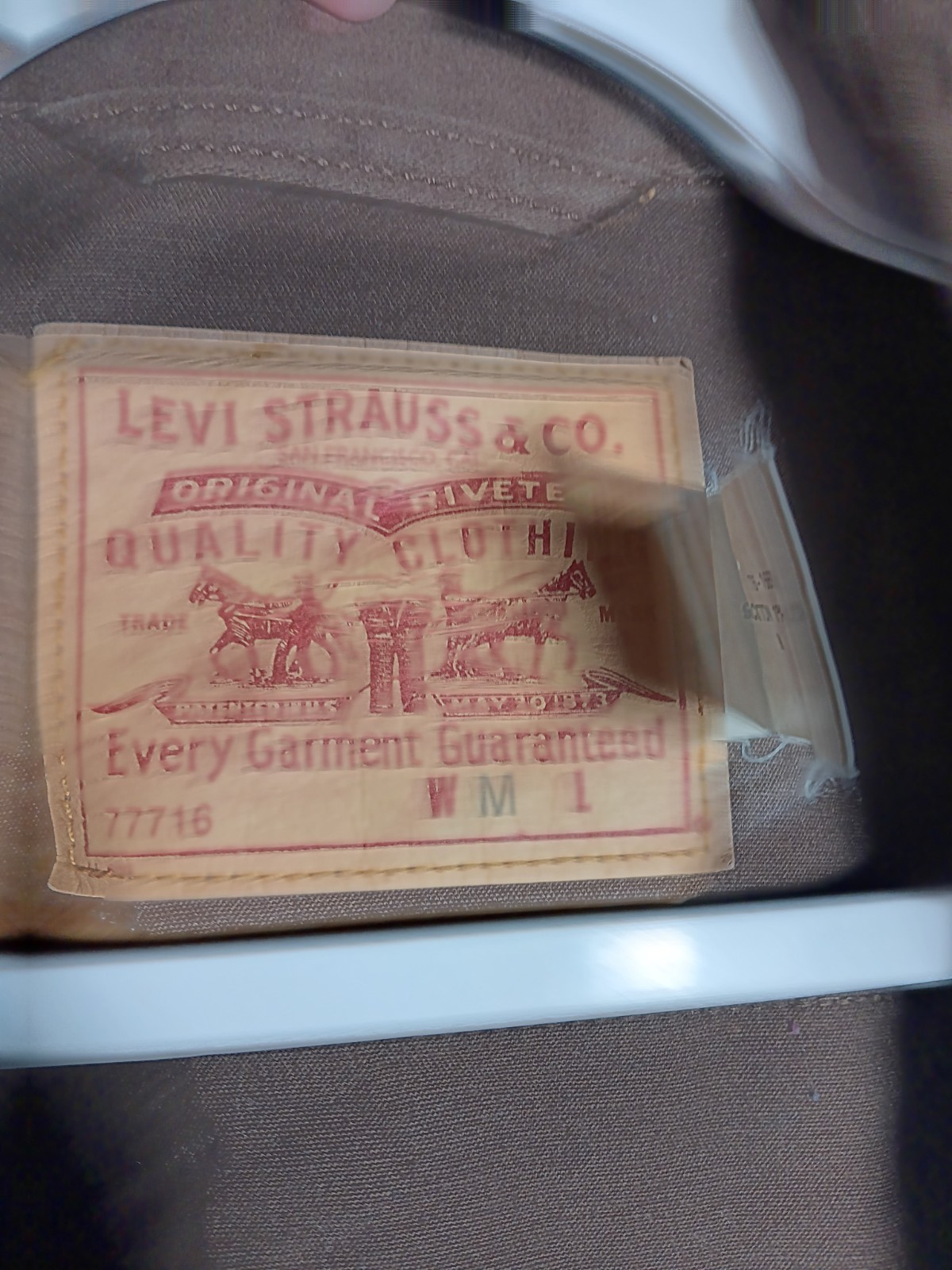 Rare Levi’s Sample Jacket Brown Stretch Denim Wom… - image 5