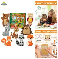 Sewing Kit for Kids 165 Pieces Pre-Cut Felt Animal Crafts Indoor Fun