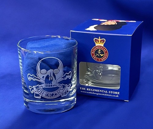 UK British Army Regimental engraved Whisky glass with regimental cap badges. - Picture 43 of 73