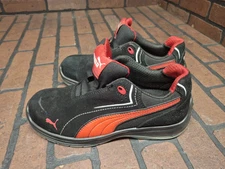 PUMA Silverstone Low SD Composite Toe Blk/Red Suede Safety Shoes Size 7