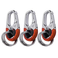 Stainless Steel Buckle Carabiner Keychain Key Ring Hook Lock Outdoor Climbing