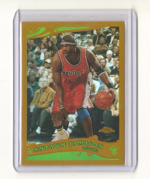 2005-06 Topps Chrome ANTAWN JAMISON Gold Refractor 83/99 #15 Wizards UNC