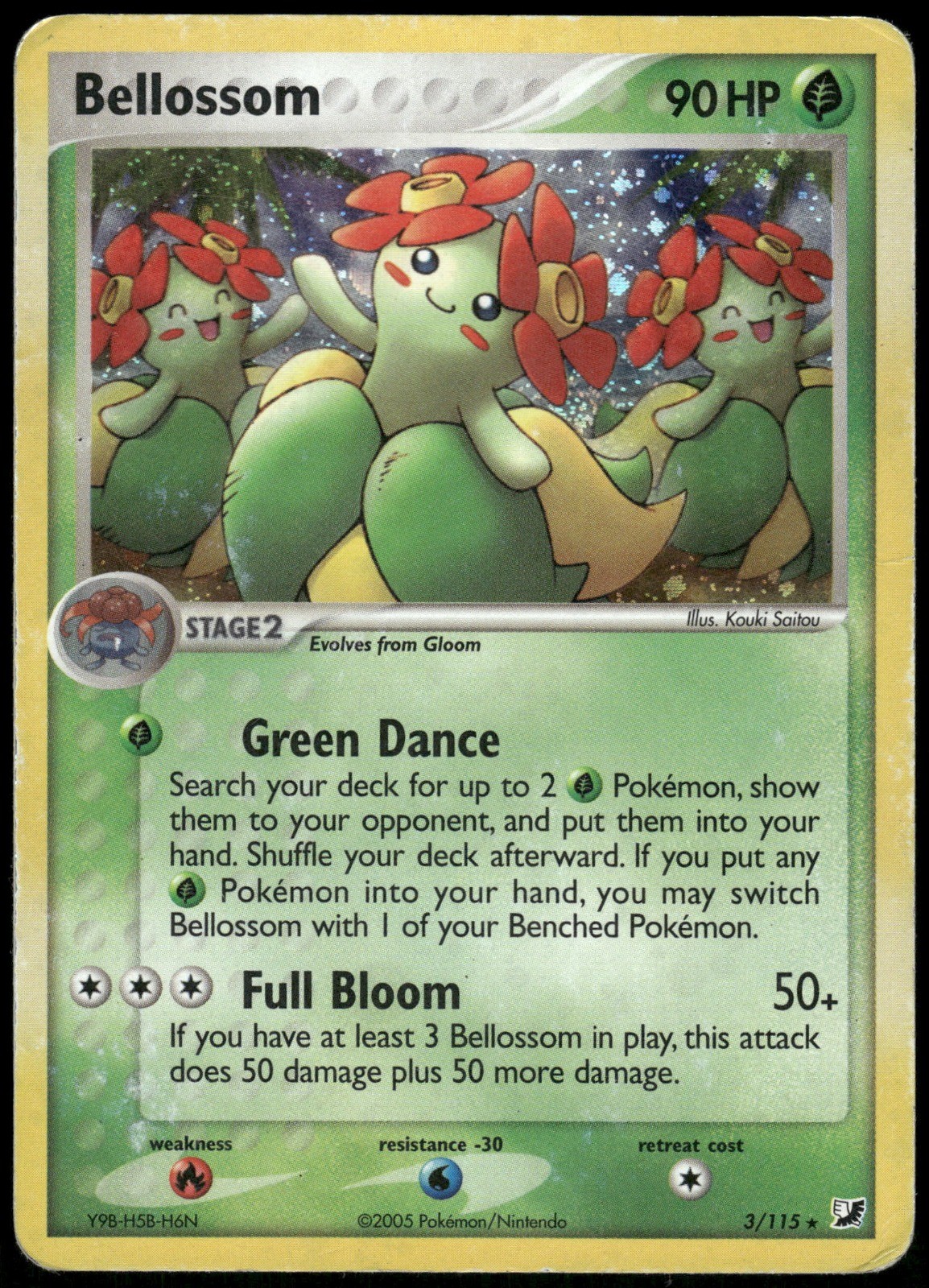 Pokemon Bellossom Holo Rare Unseen Forces 3/115 HP Holo