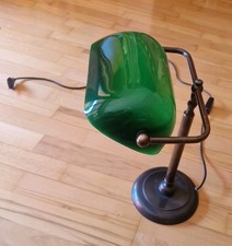 Bankerlampe Glas grün