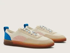 Everlane The Tread-Bare Sneaker Natural Canvas / Red Blue Sz Women 10 Men 8