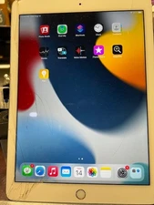 Apple iPad Air 2 Silver 128GB, Wi-Fi, 9.7in - Cracked Screen - working condition