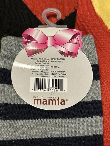 Mamia Women’s Fashion Socks Lot Of 7 Pairs Crew Socks Sz 9-11 Variety Brand New - Picture 2 of 2