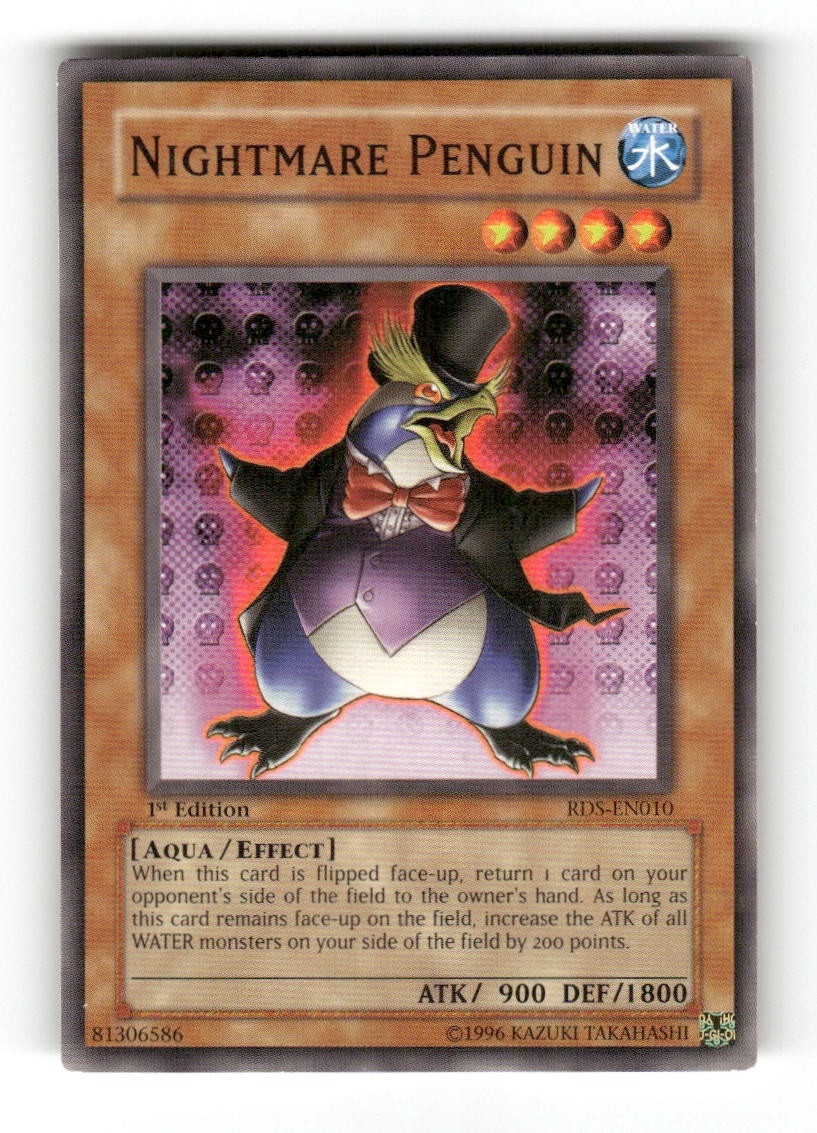 Nightmare Penguin RDS-EN010 YuGiOh Rise of Destiny trading card — raw and PSA graded price guide
