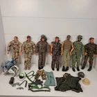 Vintage Lot of 7 Hasbro GI Joe 12" Action Figures & Accessories