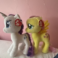 Ty Beanie Babies My Little Pony Rarity  Fluttershy Plush Set 2023