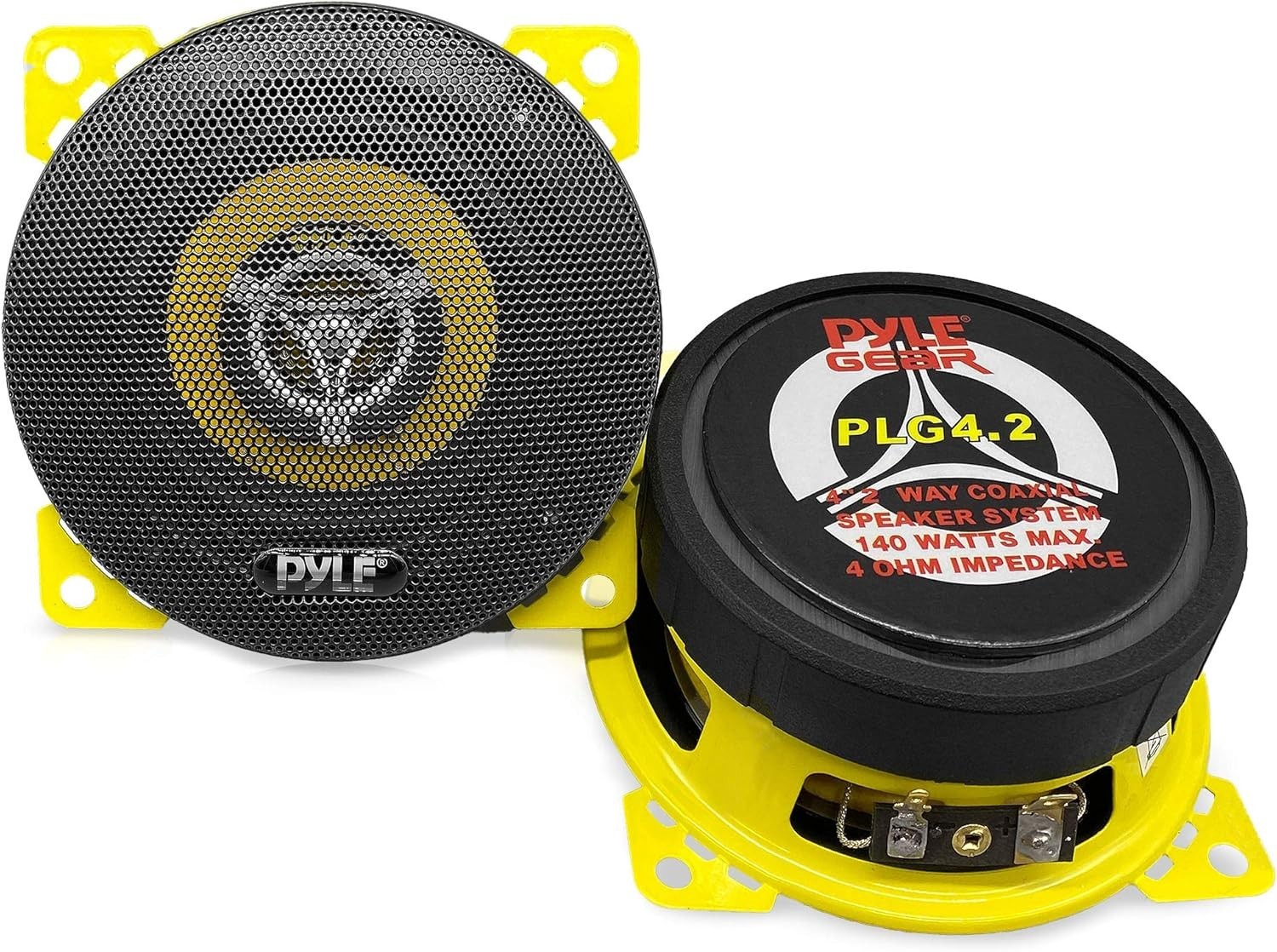 Pyle Car Two Way Speaker System-Pro 4 Inch 140 Watt 4 Ohm Mi