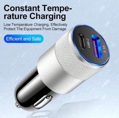 Fast Car Charger PD 20W Dual USB Cigarette Lighter Socket Power Adapter |  eBay UK