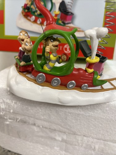 DEPT 56 GRINCH VILLAGE WHO'S WITH THEIR TOYS Train Jack In Box Bell Christmas - Picture 10 of 12