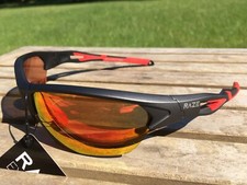 RAZE Eyewear Sunglasses Pursuit HD Gray Red Mirrored Brown Lens 35213