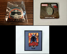 MARVEL PIN LOT: Black Widow Taskmaster, War Machine Rhodey, Falcon Sam Wilson