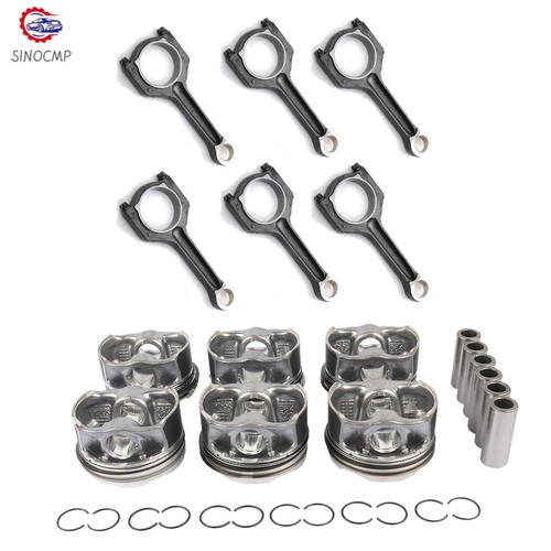 Engine Overhaul Rebuilding Kit w/ Pistons Connecting Rod Timing Chain for BMW US - Picture 24 of 24
