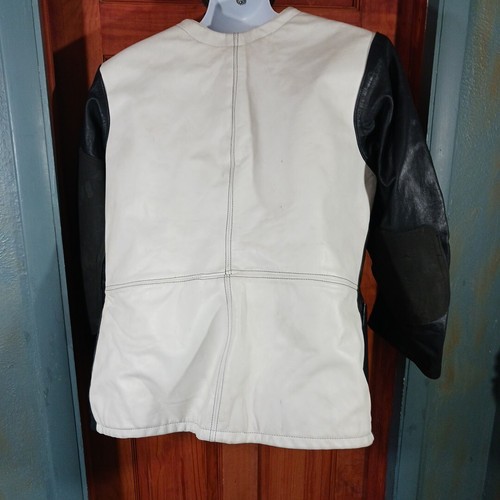 Schießjacke Herren Größe L Champions Choice Leder Rechtshänder schwarz weiß - Bild 5 von 11