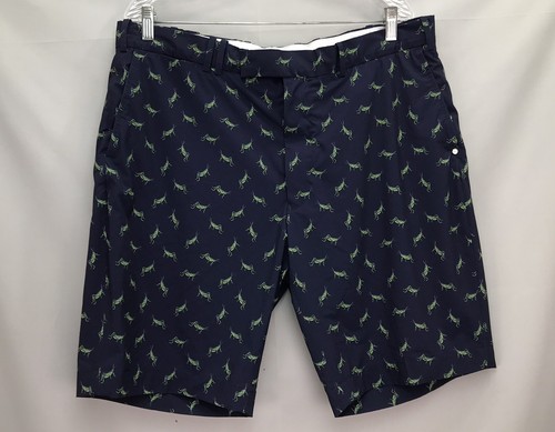 RLX Ralph Lauren Mens Size 37 Grasshopper Pattern Blue Golf Shorts (tag38)