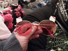 Womens Contemporary Hello Kitty Classic Aviator Sunglasses