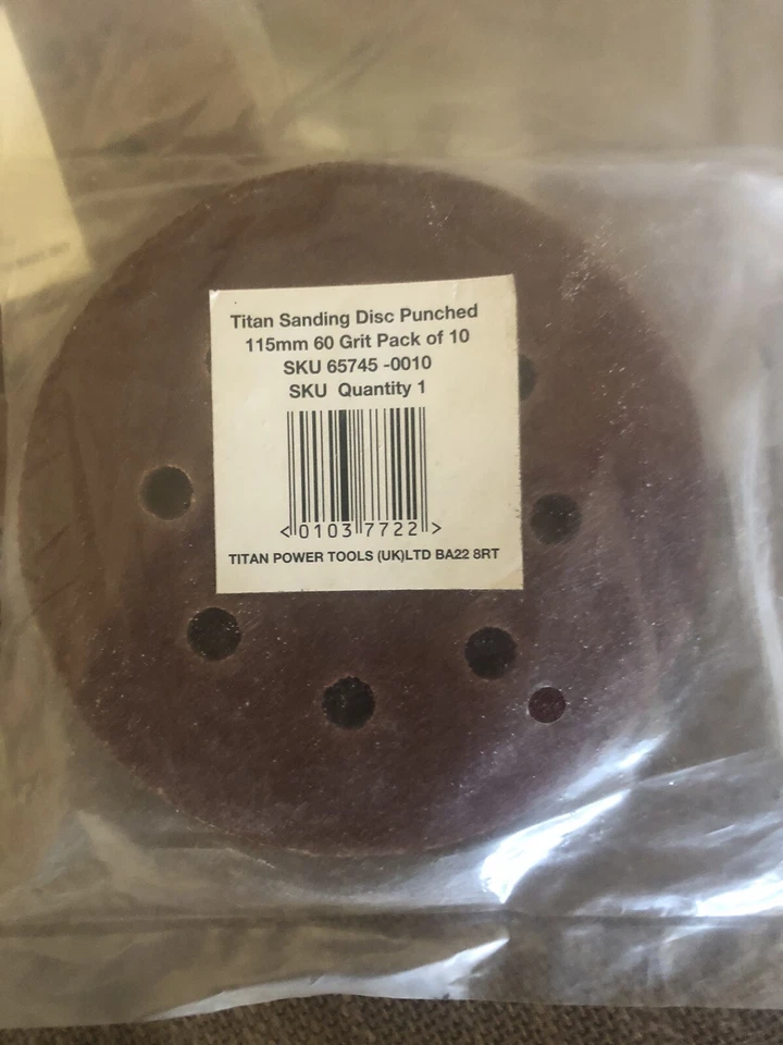 Job Lot Of 10 Packs Of 10 115mm 8 Hole 60 Grit Sanding Disks 100 Disks - Image 2 of 3