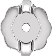 10K 14K 18K Gold Platinum or Silver Threaded Earring Back with 4.5 mm Pad