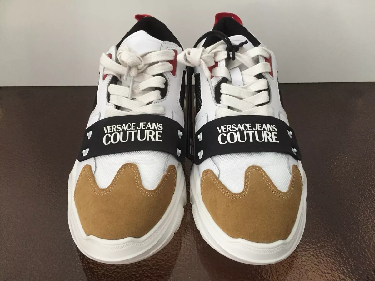 Versace Jenas Couture Linea Fondo Speed Herren Leder Sneaker Gr 42