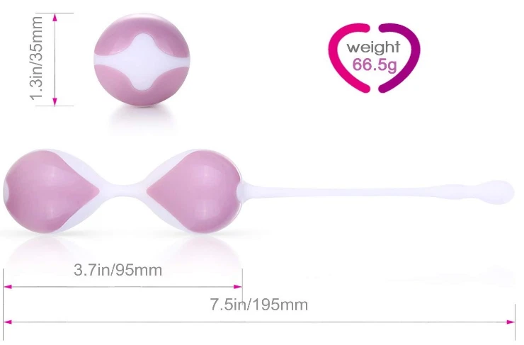 Kit de pesas de ejercicio Louviva Kegel para principiantes, pelotas Ben Wa para mujeres y niñas Foto 2 de 4