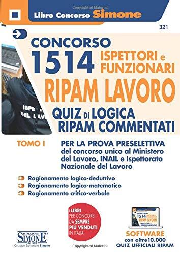 9788891422002 Concorso 1514 Ispettori e Funzionari RIPAM Lavoro ...entati TOMO I