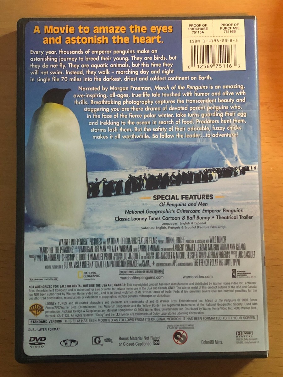 MARCH OF THE PENGUINS (DVD Full-Screen Edition) - Morgan Freeman